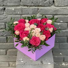 Цветочная композиция из Розы в коробке в Черемхово