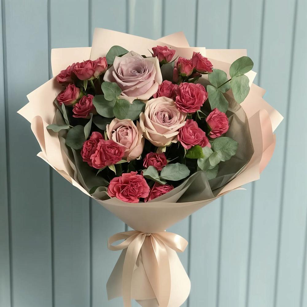 Букет цветов из: Гвоздики и Розы в Черемхово