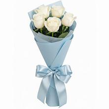 Букет 5 Белых роз Проуд в Черемхово