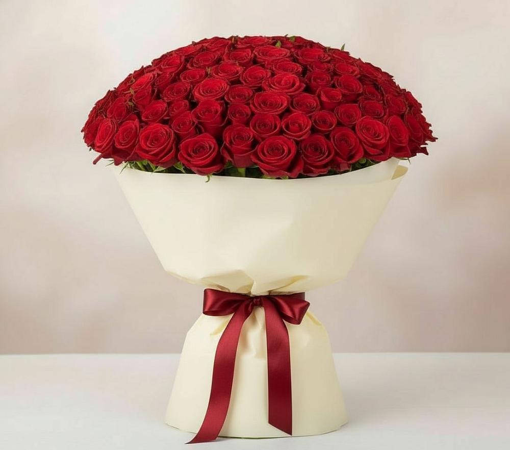 Букет 101 Красная роза Милано в Черемхово