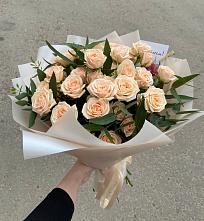 Букет Кремовые розы Латте в Черемхово