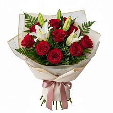 Букет цветов из:  Лилии и Розы в Черемхово