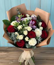 Букет цветов из:  Розы и Альстромерии в Черемхово