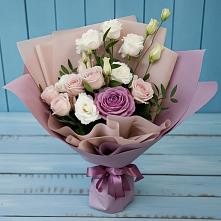 Букет цветов из:  Розы и Лизиантусы в Черемхово