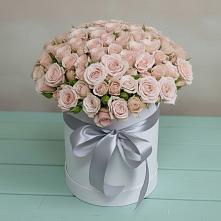 Цветочная композиция из Розы в шляпной коробке в Черемхово