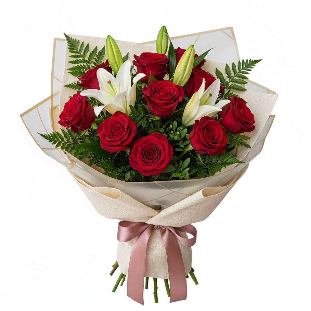 Букет цветов из: Лилии и Розы в Черемхово