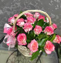 Цветочная композиция из Розы в корзине #REPLACE_PRED# Черемхово