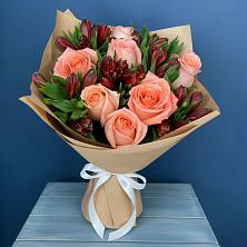 Букет цветов из:  Розы и Альстромерии в Черемхово