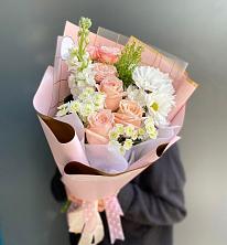 Букет цветов из:  Хризантемы и Розы в Черемхово