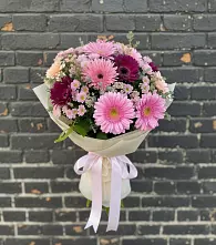 Букет цветов из:  Герберы и Хризантемы в Черемхово