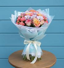 Букет цветов из:  Хризантемы и Розы в Черемхово