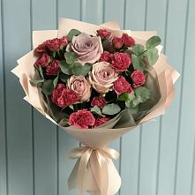 Букет цветов из:  Гвоздики и Розы #REPLACE_PRED# Черемхово