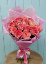 Букет 15 Розовых роз Равель в Черемхово