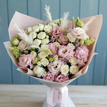 Букет цветов из:  Альстромерии и Розы #REPLACE_PRED# Черемхово